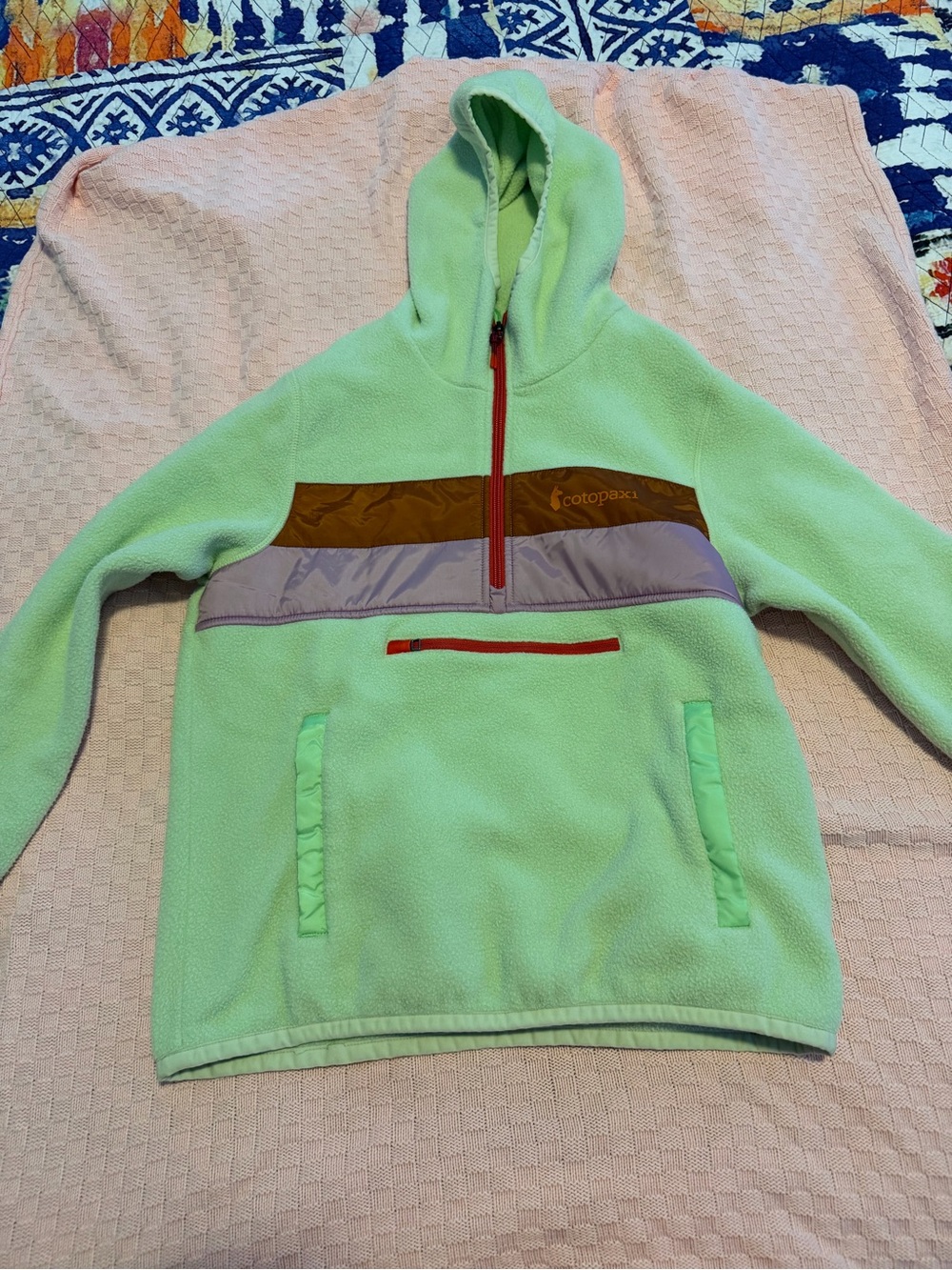 Cotopaxi Mint Green Hooded Fleece Pullover